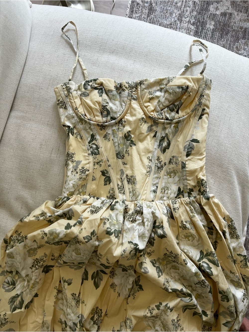 House of Cb RONA
Lemon Floral Print Cotton Maxi Dress
